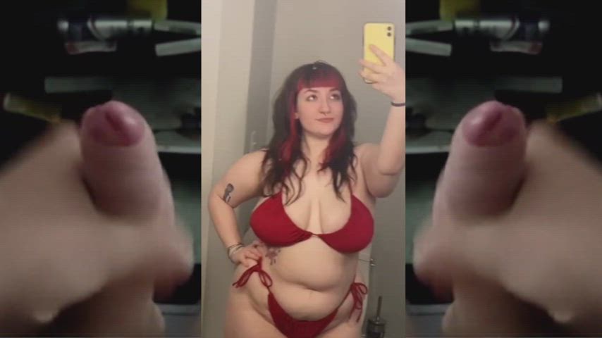 bbw babecock celebrity cum cumshot hips huge tits pmv pawg split screen porn clip