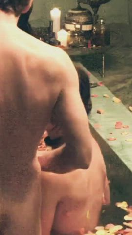 celebrity doggystyle standing doggy tits clip