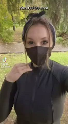 Big Tits Blonde Cute Public TikTok Tits clip