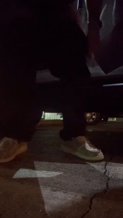Peeing before I head home.