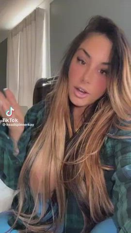 big tits brunette nipples nipslip tiktok tits r/tiktits clip