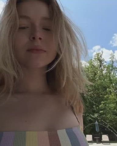 Blonde Model Solo clip