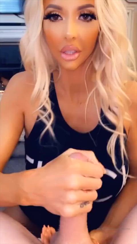 onlyfans blonde pornstar pov huge tits handjob fake tits slut bimbo beautiful clip