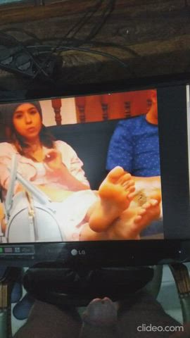 Shooting all over pokimane's smooth feet