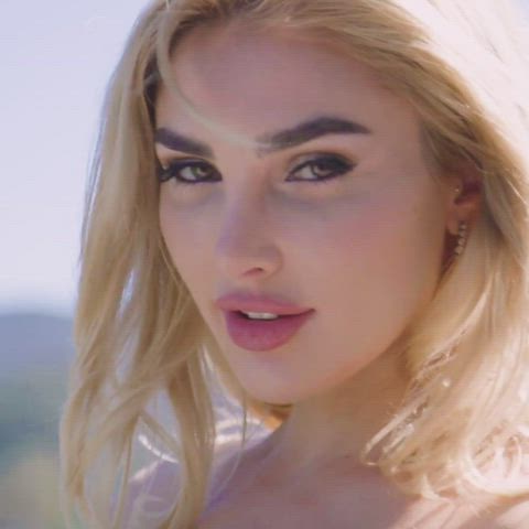 babe big tits blonde busty kenzie anne nsfw naked pornstar solo stripping clip