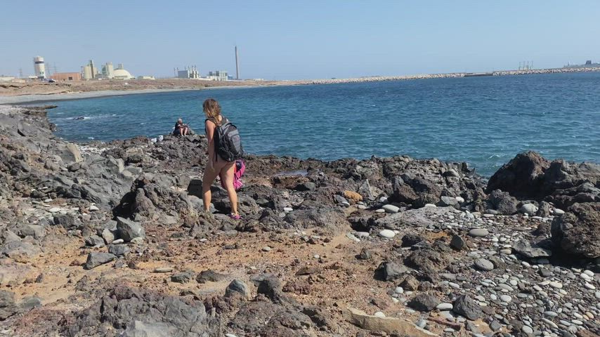 beach flashing milf nude nudist outdoor sex clip