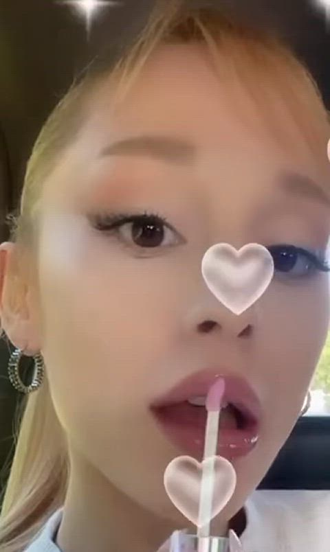 ariana grande celebrity lips lipstick lipstick fetish clip