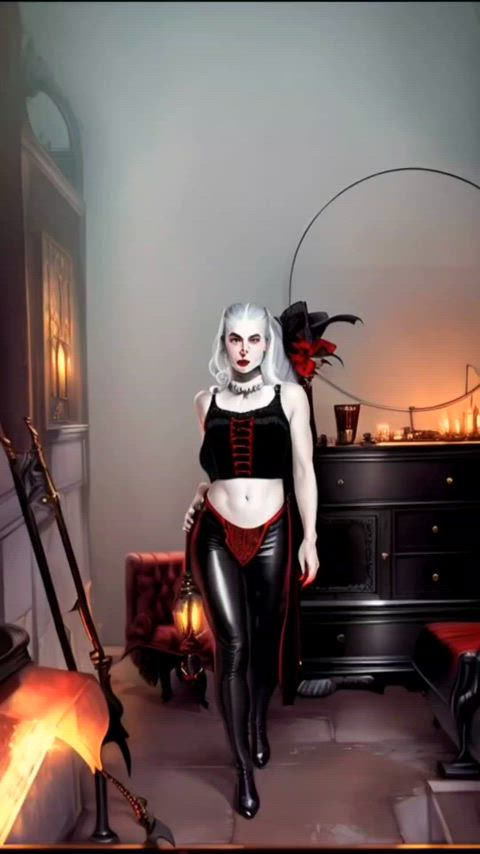 alt animation anime blonde boobs goth lingerie tiktok tits underboob clip