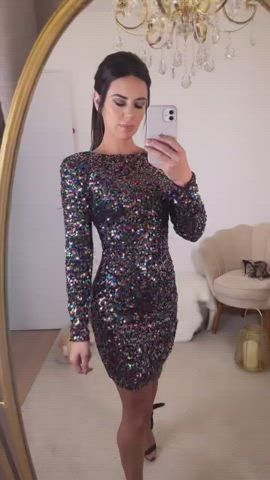boobs brazilian brunette bubble butt dani dress goddess ponytail sensual tease clip