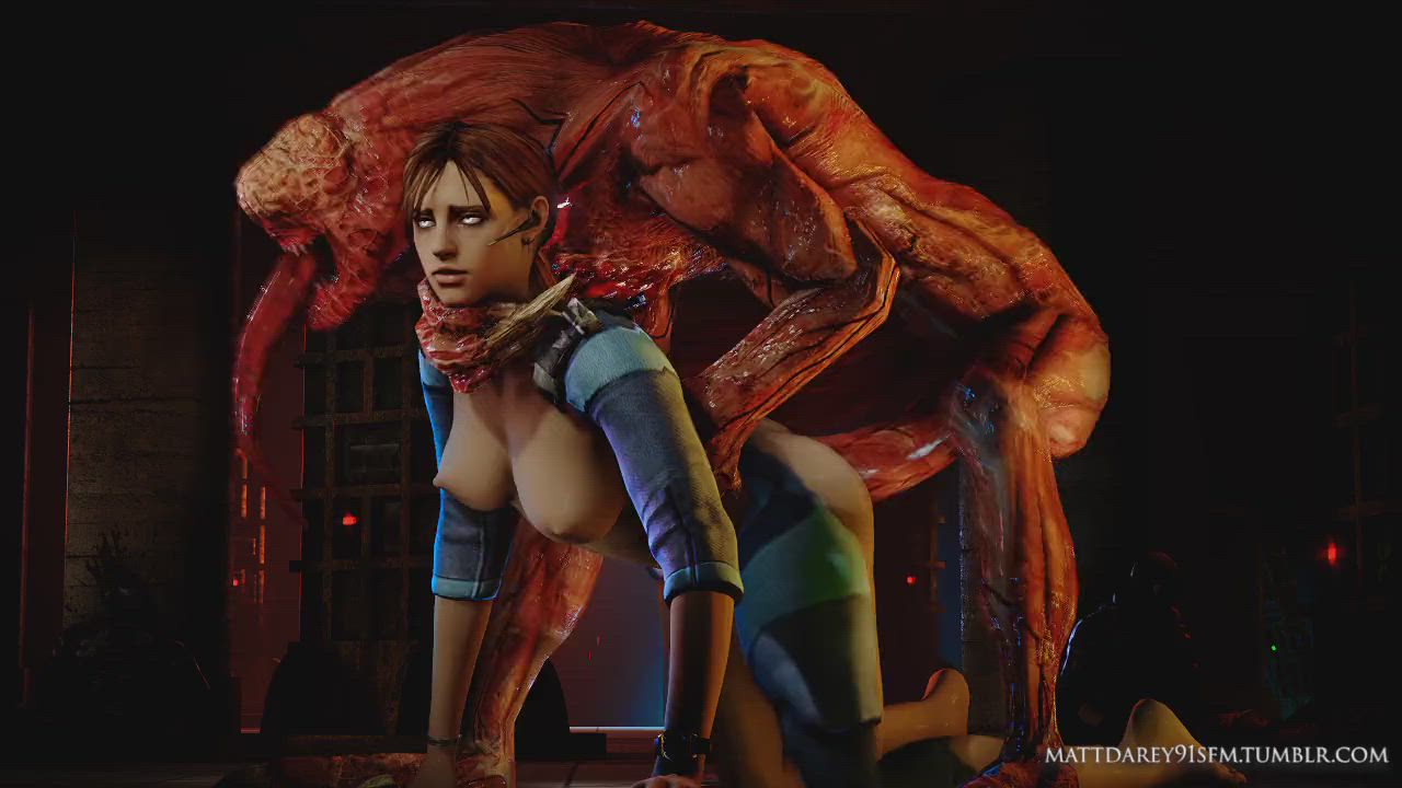 animation choking doggystyle forced monster cock zombie clip