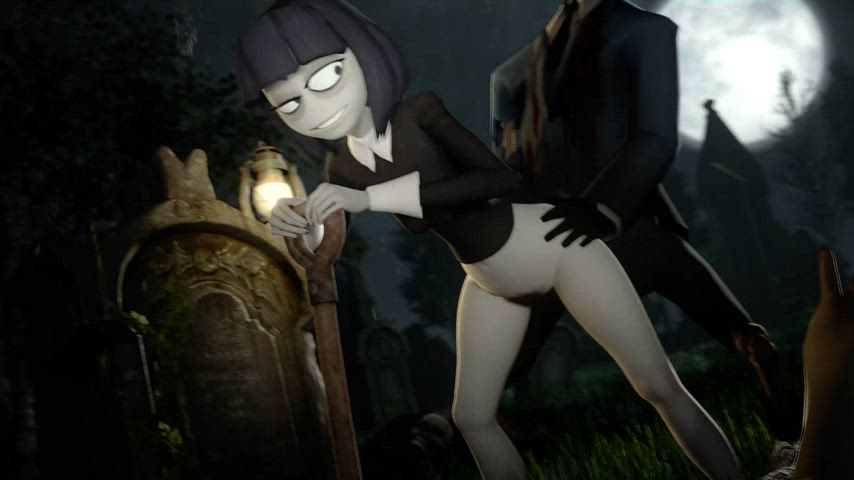 animation standing doggy monster girl zombie pubic hair 3d clip