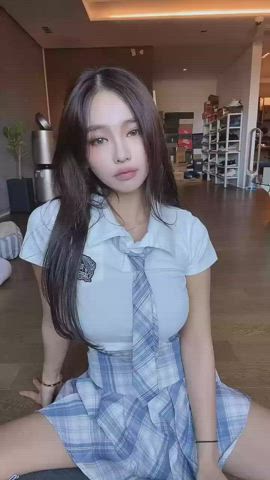 asian cute korean model clip