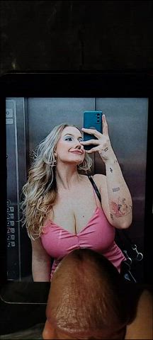 big tits blonde cumshot ejaculation huge tits jerk off tribute clip