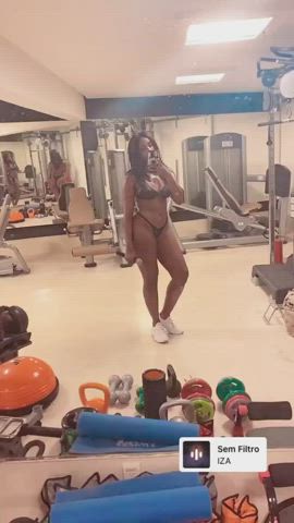 ebony gym sensual clip