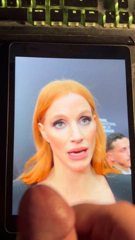 celebrity cum cumshot jessica chastain tribute clip