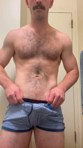 Sliding my briefs off after a long day 😮💨