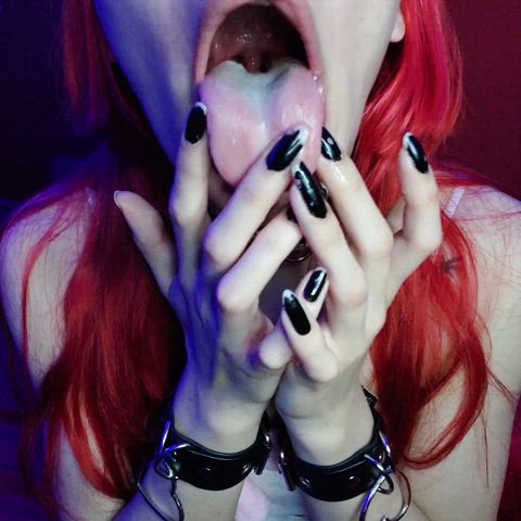 babe blowjob cum cumshot handjob hardcore jerk off pov redhead tongue fetish clip