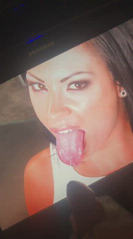 cumshot tongue fetish tribute clip