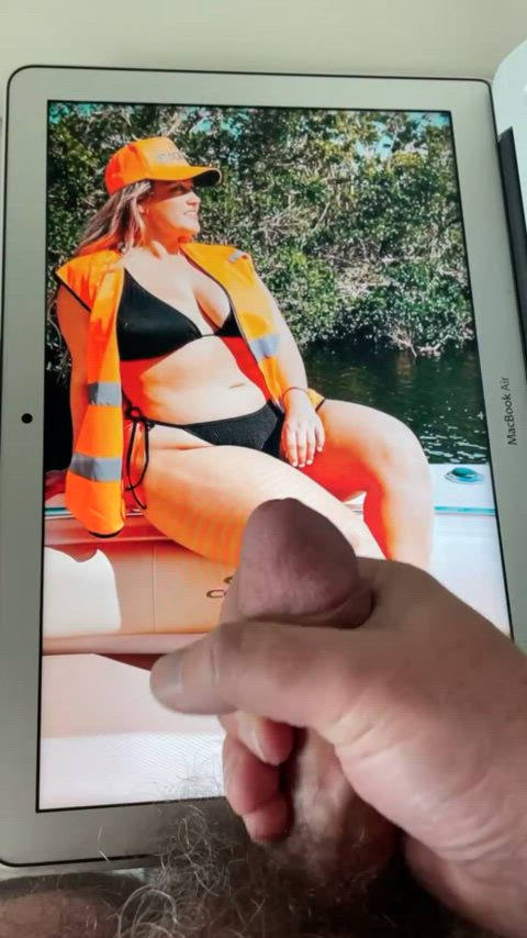 bbw celebrity cock cum cumshot jerk off masturbating tribute clip