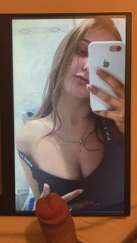 cum cumshot mirror selfie tribute clip