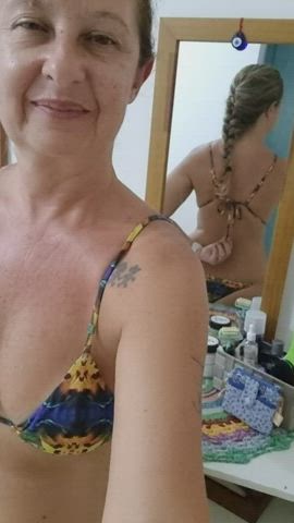 gilf milf mom natural natural tits nipple piercing nipples pink wife clip