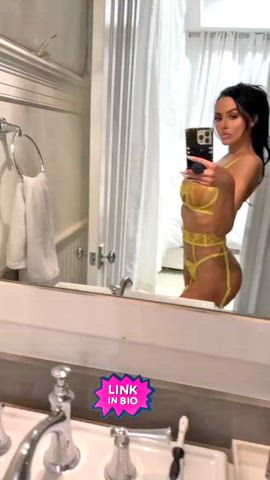 ass big tits brunette fake tits lingerie model clip