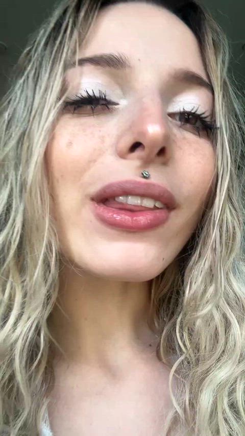 alt blonde sexy tattoo tongue goth-girls legal-teens clip