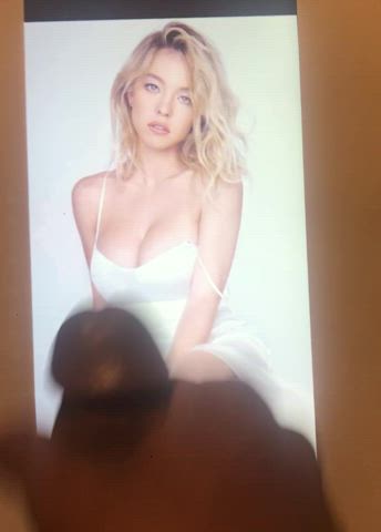 bbc big dick big tits boobs celebrity cum cum on tits cumshot sydney sweeney clip