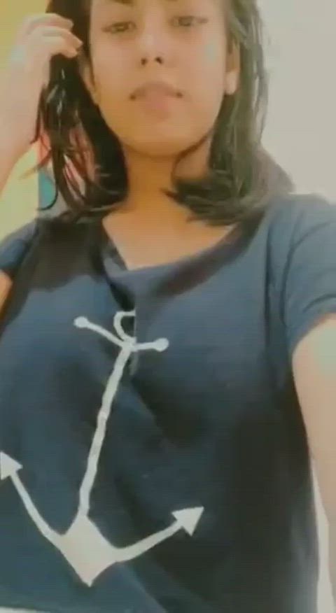 bathroom cute desi huge tits selfie smile clip