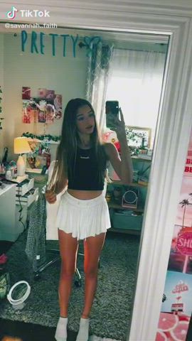 cute legs non-nude teen tight tiktok clip