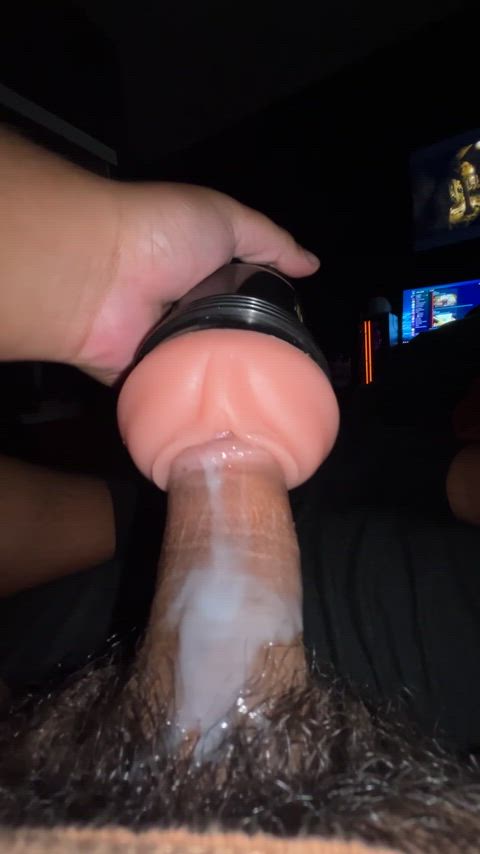big dick cum edging fleshlight latino male masturbation masturbating clip