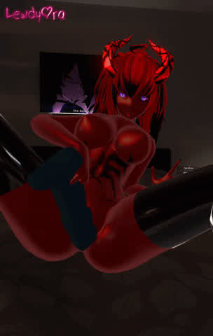 Dildo Honey Demon Masturbating VR clip