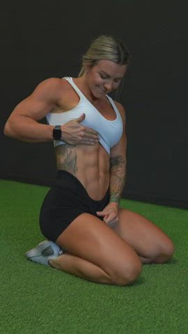 fitness muscles muscular girl workout clip