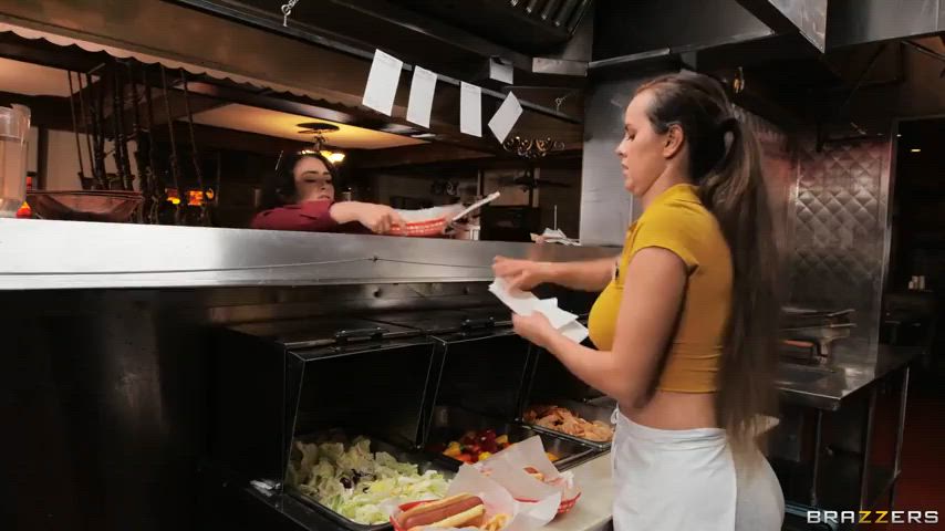 anal kitchen sneaky work pounding clip