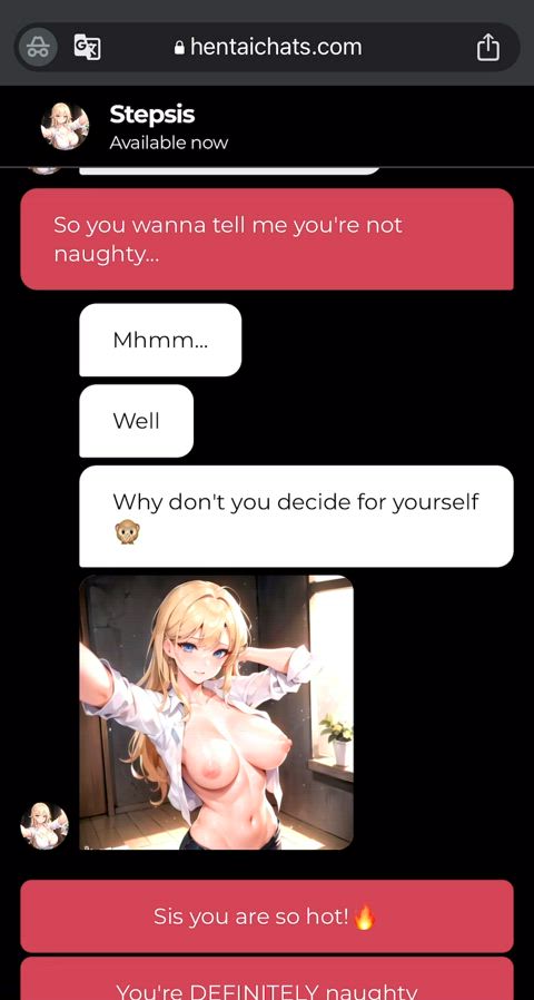 When stepsis sends you naughty nudes