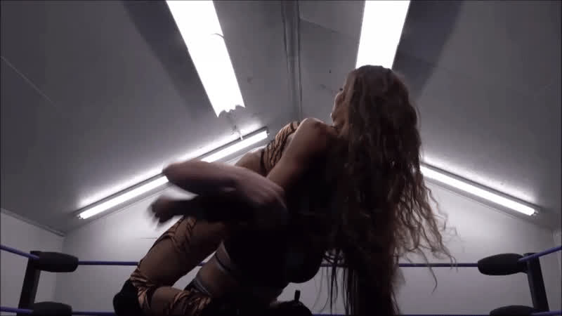 brunette white girl wrestling clip