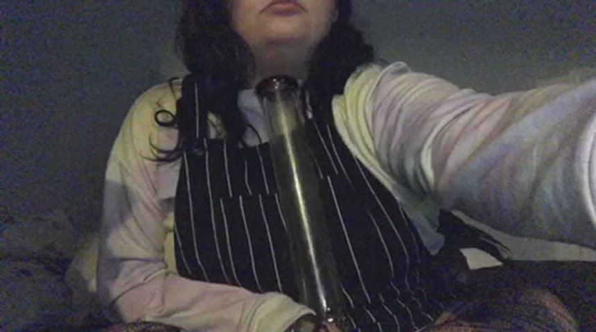 brunette glasses smoking clip