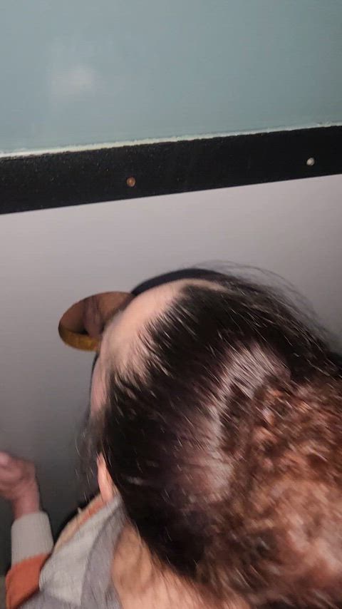 slutwife sucking at gloryhole