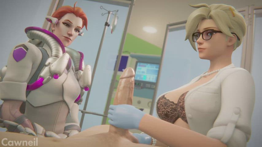 edging handjob nurse clip
