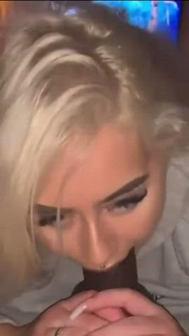 bbc blonde blowjob clip