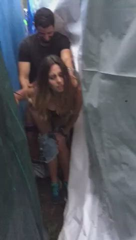 caught doggystyle public clip