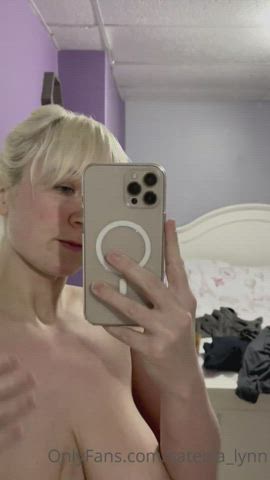 ass big tits blonde mirror natural tits smile clip
