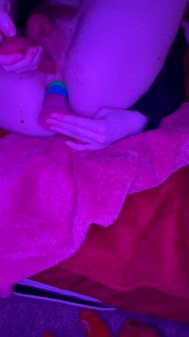 Gushy boi pussy sounds and whimpers as I struggle with a bunny vibrator and a toy
