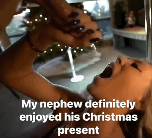aunt caption cum in mouth cum swallow nephew taboo clip