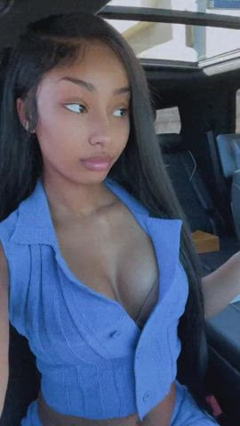 african cleavage ebony tease clip