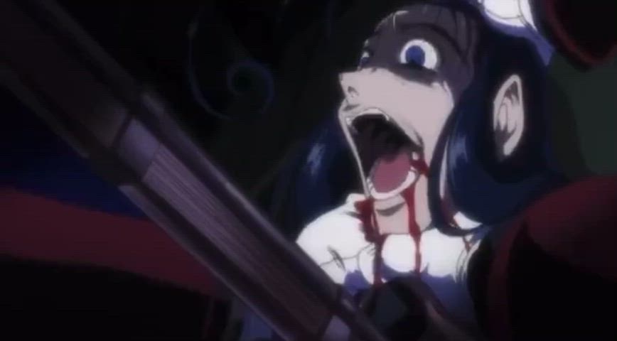 animation anime biting choking forced nsfw clip