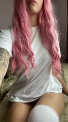 I love oversized t-shirts and sexy undergarments