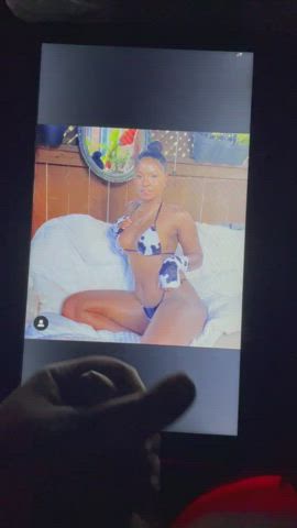 cumshot ebony tribute clip