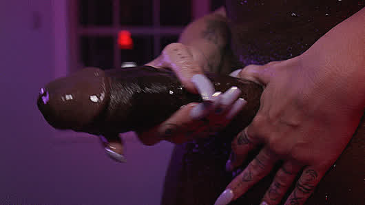 bbc big dick bull close up handjob interracial monster cock clip