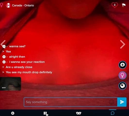shocked girl on cam